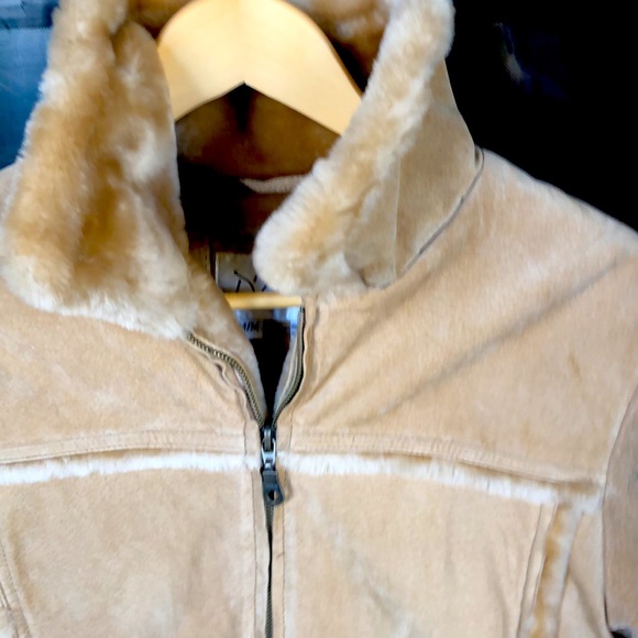 D'Carlo Tan Suede Jacket SizeM - Picture 3 of 6